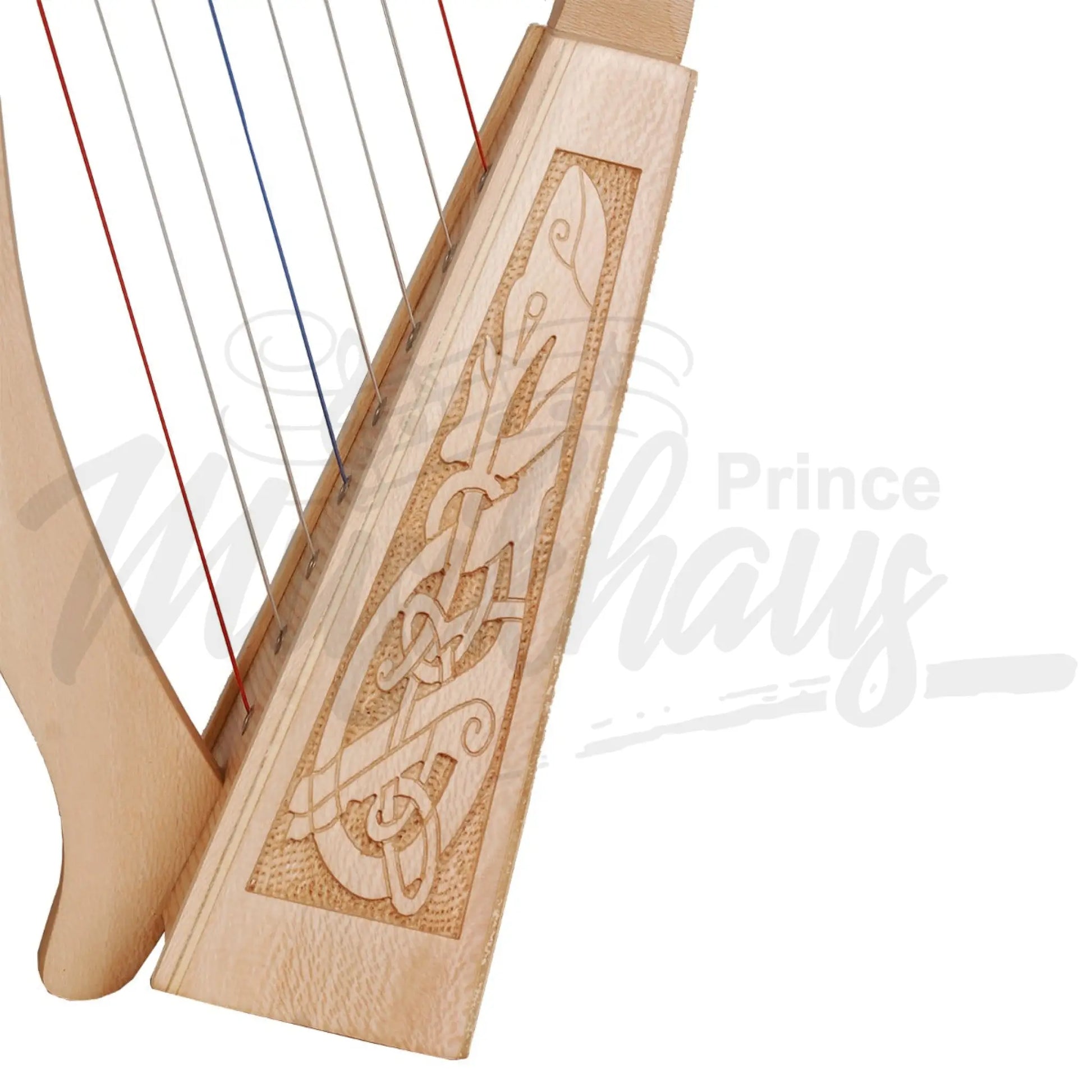 O’carolan Harp 8 String Lacewood Celtic Dragon