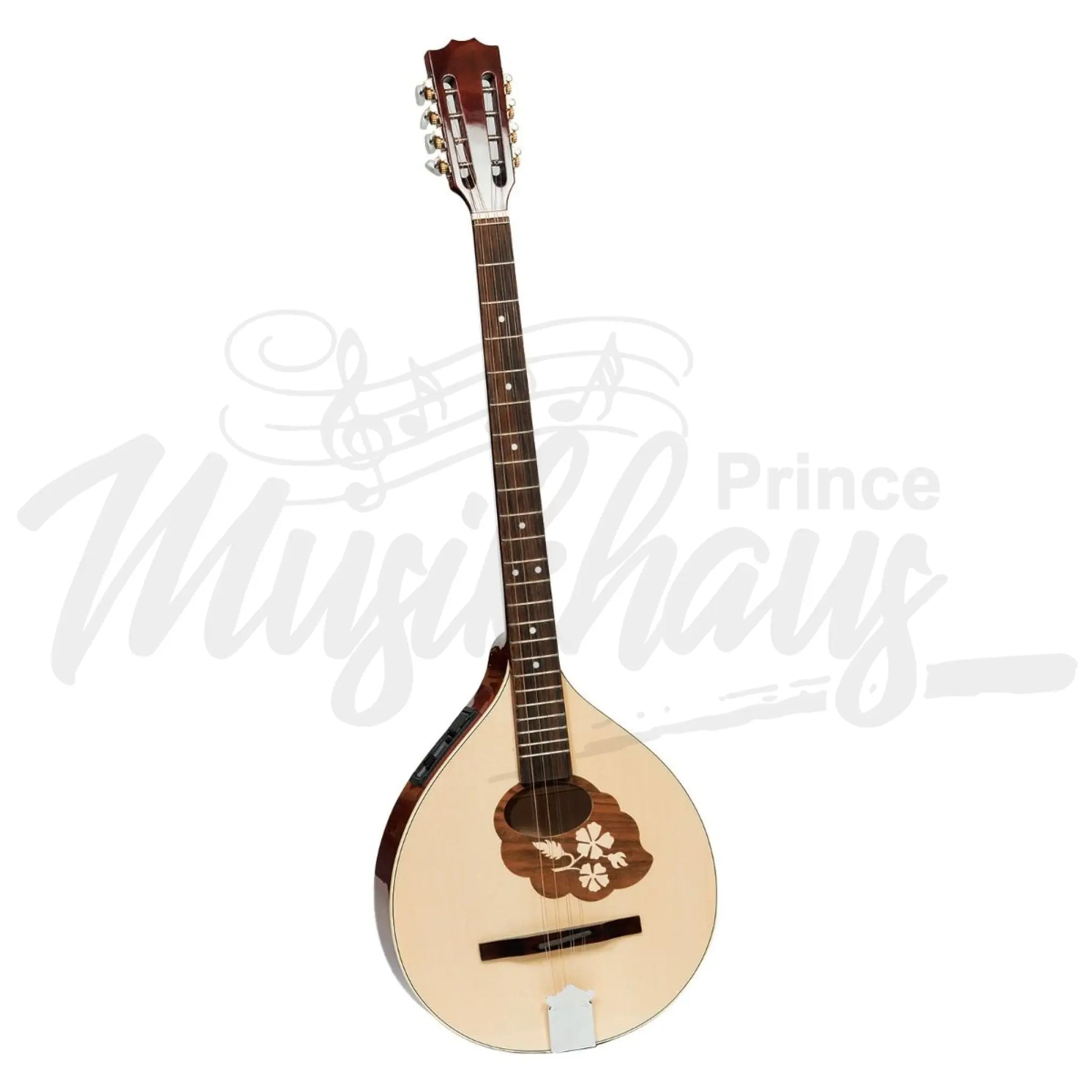 HORA BOUZOUKI CONCERT IRLANDESE CON BORSA TOP ABETE MASSELLO FONDO FASCE ACERO MASSELLO BINDING Rosetta Intarsiati Manico Acero Tastiera Palissandro - Foto 2