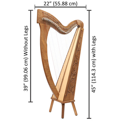 29 Strings Trinity Harp Walnut