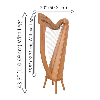 27 STRING TRINITY HARP BEECHWOOD