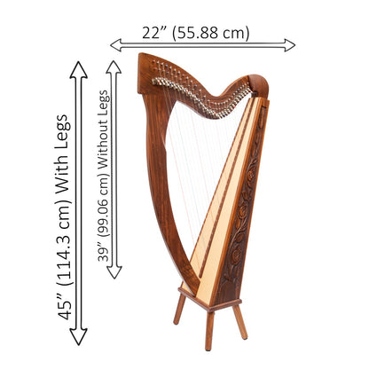 29 STRING TRINITY HARP ROSEWOOD