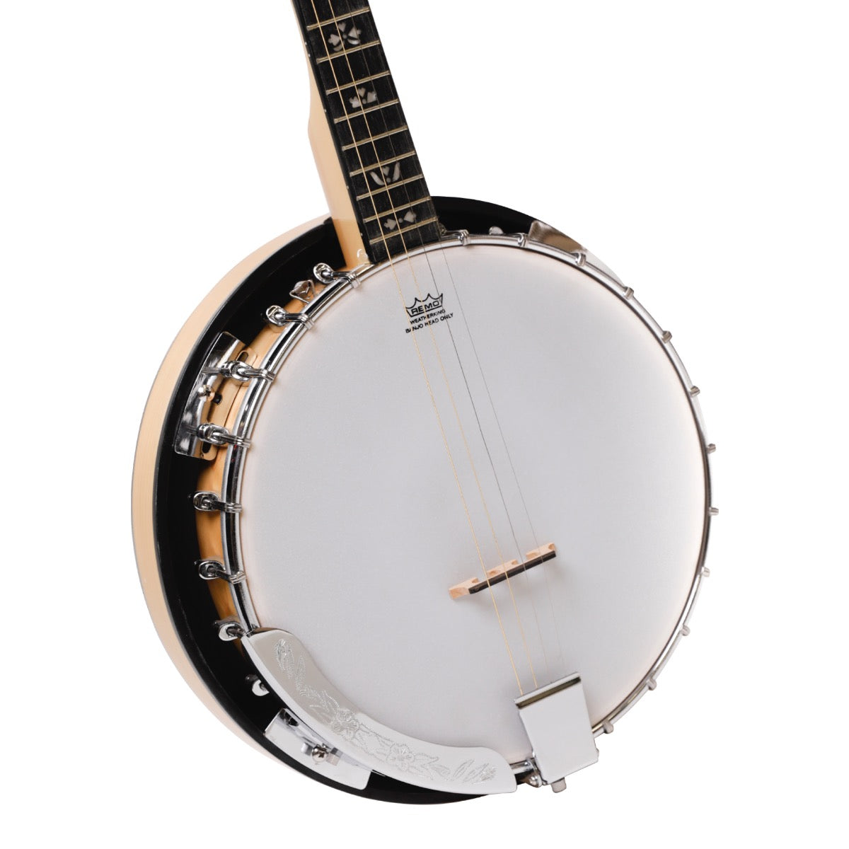 HEARTLAND DELUXE IRISH TENOR BANJO 19 FRETS WITH 24 BRACKET AND CLOSED SOLID BACK MAPLE FINISH