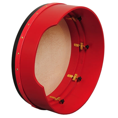 13"X5" PREMIUM MUZIKKON BODHRAN RED DEEP TUNE