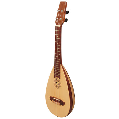HEARTLAND BAROQUE UKULELE, 4 STRING CONCERT VARIEGATED ROSEWOOD AND LACEWOOD