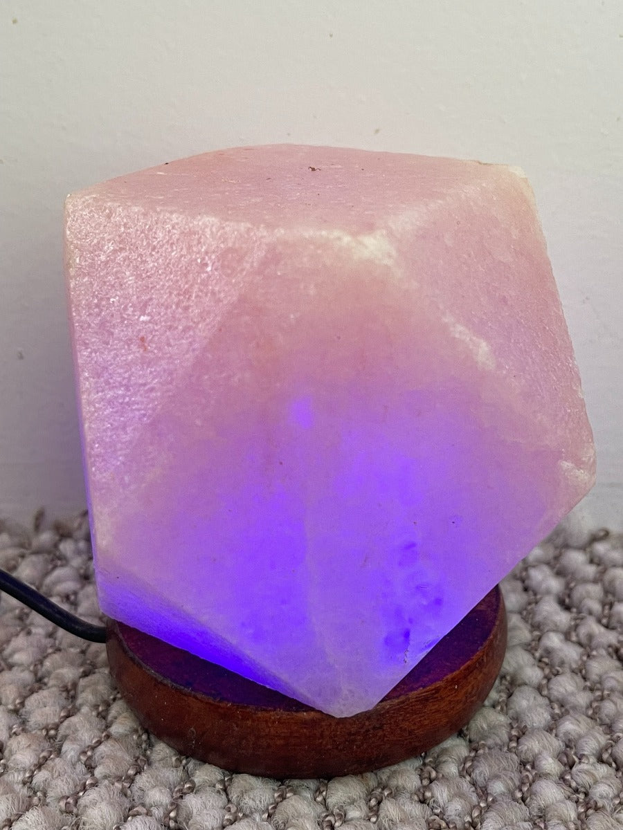 Himalaya Salzlampe Diamantförmige Mini USB Lampe