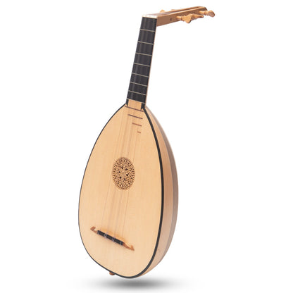 LUTE UKULELE, 6 STRINGS TENOR VARIEGATED LACEWOOD WALNUT