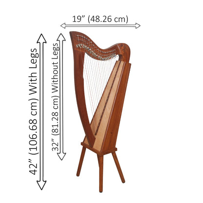 MCHUGH HARP 20 NYLON STRING ROSEWOOD SQUARE BACK