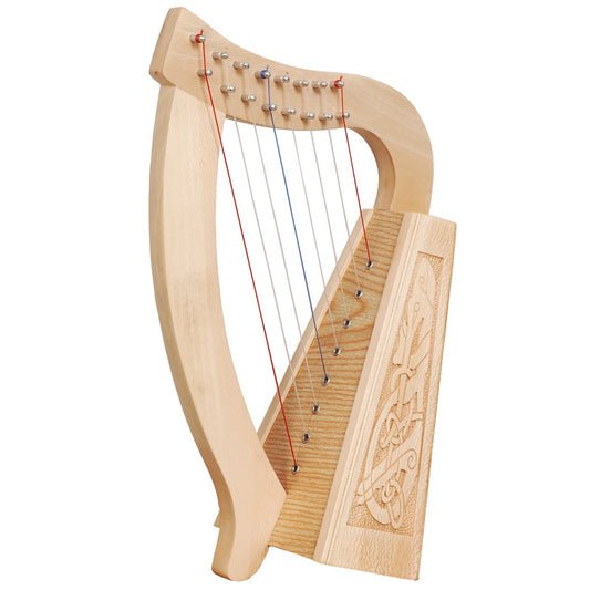 O’CAROLAN HARP, 8 STRING LACEWOOD CELTIC DRAGON