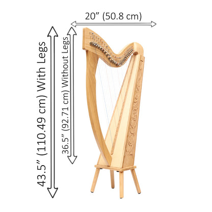 TRINITY HARP, 27 STRING ASHWOOD