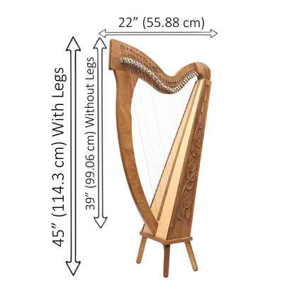 29 STRING TRINITY HARP WALNUT